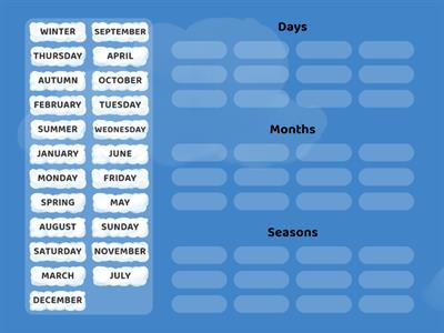 Days/months/seasons