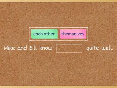  Reflexive pronouns + each other 