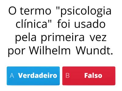 Questionário sobre a Psicologia Clínica