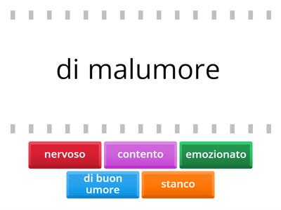 Italian 1B: antonimi/opposite (emozioni)