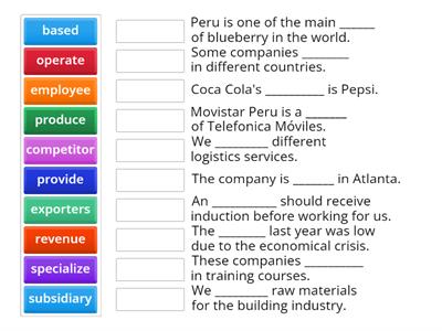 Result Pre Int. U1: Vocabulary - Companies 