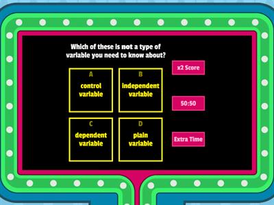 FFynone House Y7- introduction to science 3- variables, fair testing and graphs (gameshow)