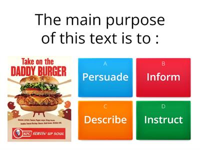 Purpose of text