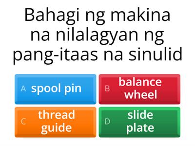 Mga Bahagi ng Makinang De- Pedal