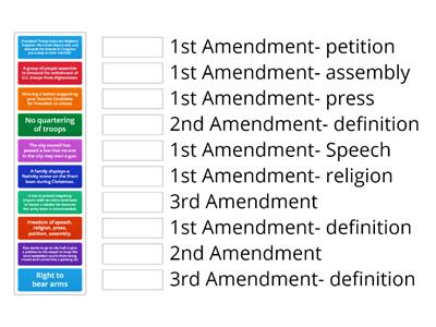Amendments 1-3 Matching 