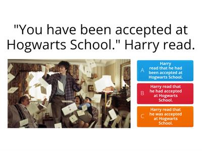 Reported Speech at Hogwarts