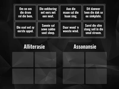 Alliterasie en Assonansie