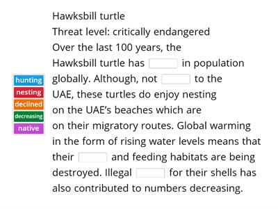 12 A- U8- Endangered Species- Lesson 11- Activity 2 WB