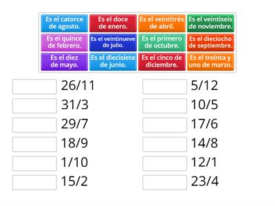 Fechas en español