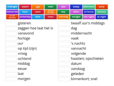 Vocabulary Time English/Dutch