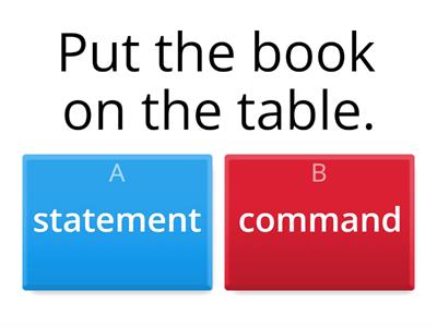 Statement or command