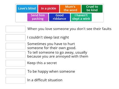 Idioms match up