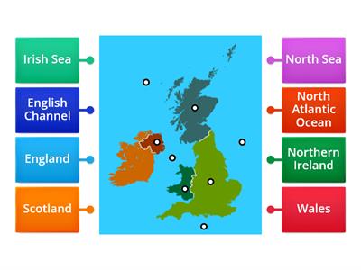 UK Countries and Seas