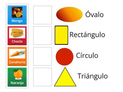 Formas de las frutas y verduras