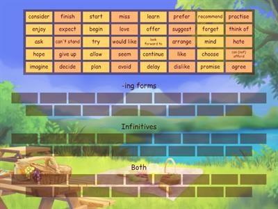 -ing forms and infinitives