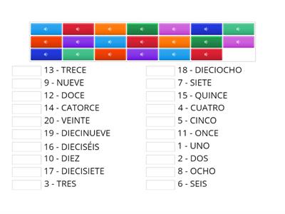 Números del 1 al 20