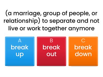 Phrasal verbs with BREAK