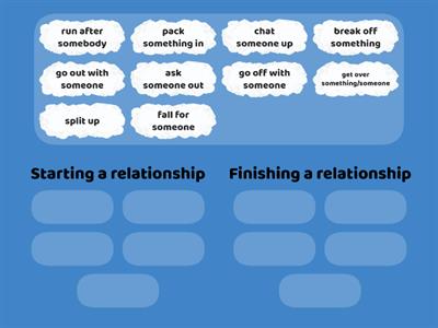 Relationship phrasal verbs