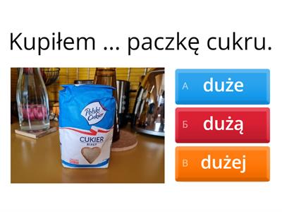 Przymiotnik w bierniku liczby pojedynczej ​