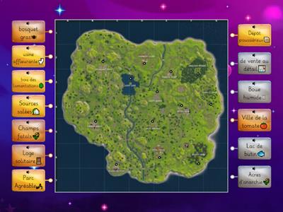 Fortnite Pin the Map - French