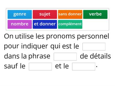 Les Pronoms Personnels - Ressources Pédagogiques