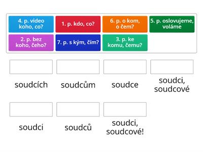 Vzor soudce - skloňování množného čísla