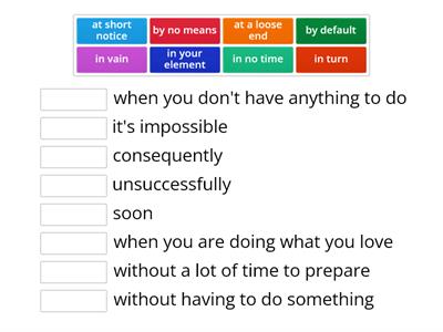 Formula C1 U6 fixed phrases match up pg 59