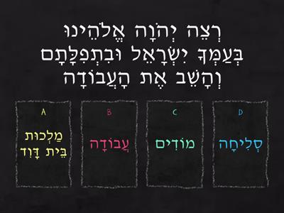 Weekday Amidah- Starting Phrases