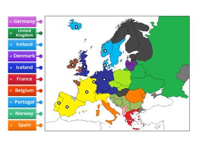 Countries near Ireland