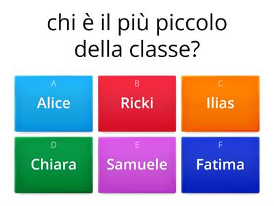 quiz compagni di classe