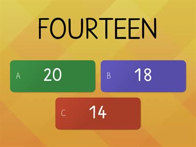 NUMBERS FROM 11 TO 20