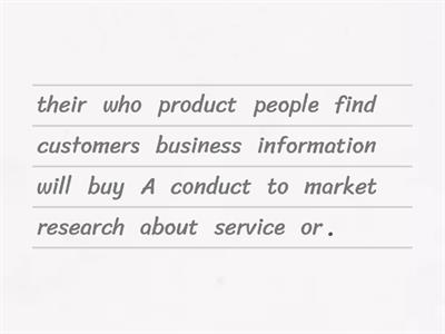 Market research - definition.