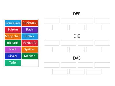 Schulsachen-Artikel