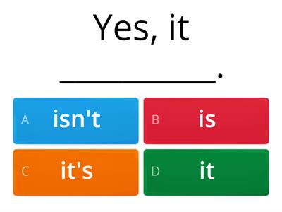 EOW 1. UNIT 1. GRAMMA1. Is it .../ Yes, it is/ No, it isn't. Classroom objects