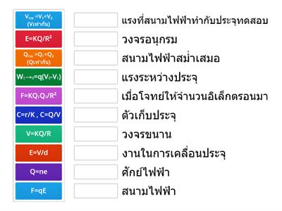 เกมจับคู่สูตรไฟฟ้าสถิต