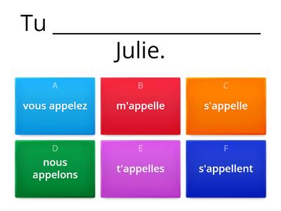 "S'appeler" au présent