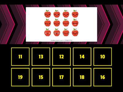 Counting 10-20 - Match the picture with the number.