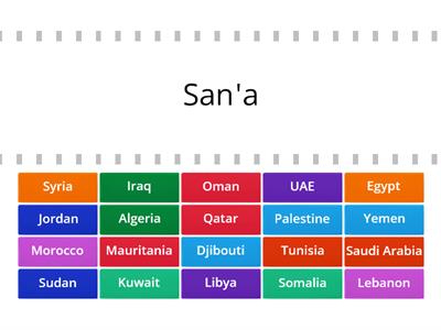 Arab countries and capitals 