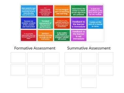 Formative Assessment & Summative Assessment 