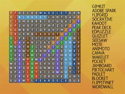 Tech Tools Word Search