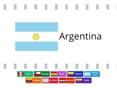 South American flags and capitals