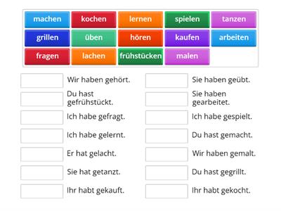 Perfekt- regelmäßige Verben