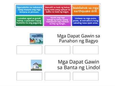 Mga Paghahandang Nararapat Gawin sa Harap ng  Panganib/Kalamidad 