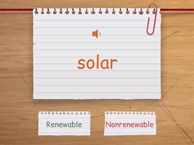 Renewable vs Nonrenewable Energy True or False