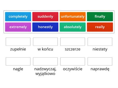 adverbs of manner - common ones - ANGIELSKI TRENING GRAMATYCZNY