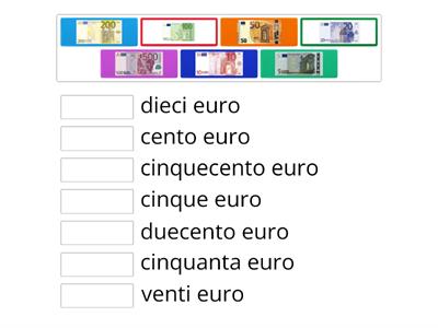 TrainingCognitivo.it | Abbina denaro e valore (euro banconote)