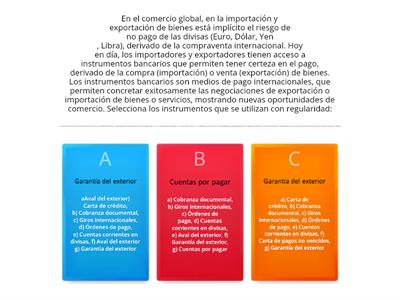 Seminario en Negocios Internacionales preguntas de elección de elementos