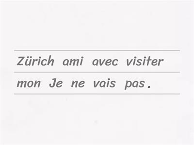 Le futur proche : ordre des mots - négation