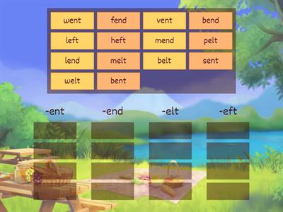 SIS L1: ent, end, elt, eft word sort