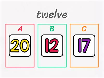 Number words 11-20 Sept 23